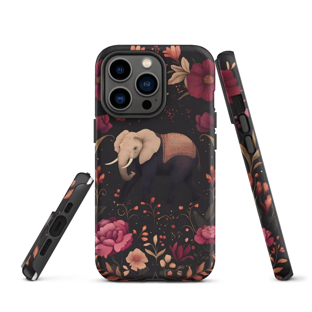 Whispers of the Wild: Elephants and Blooms