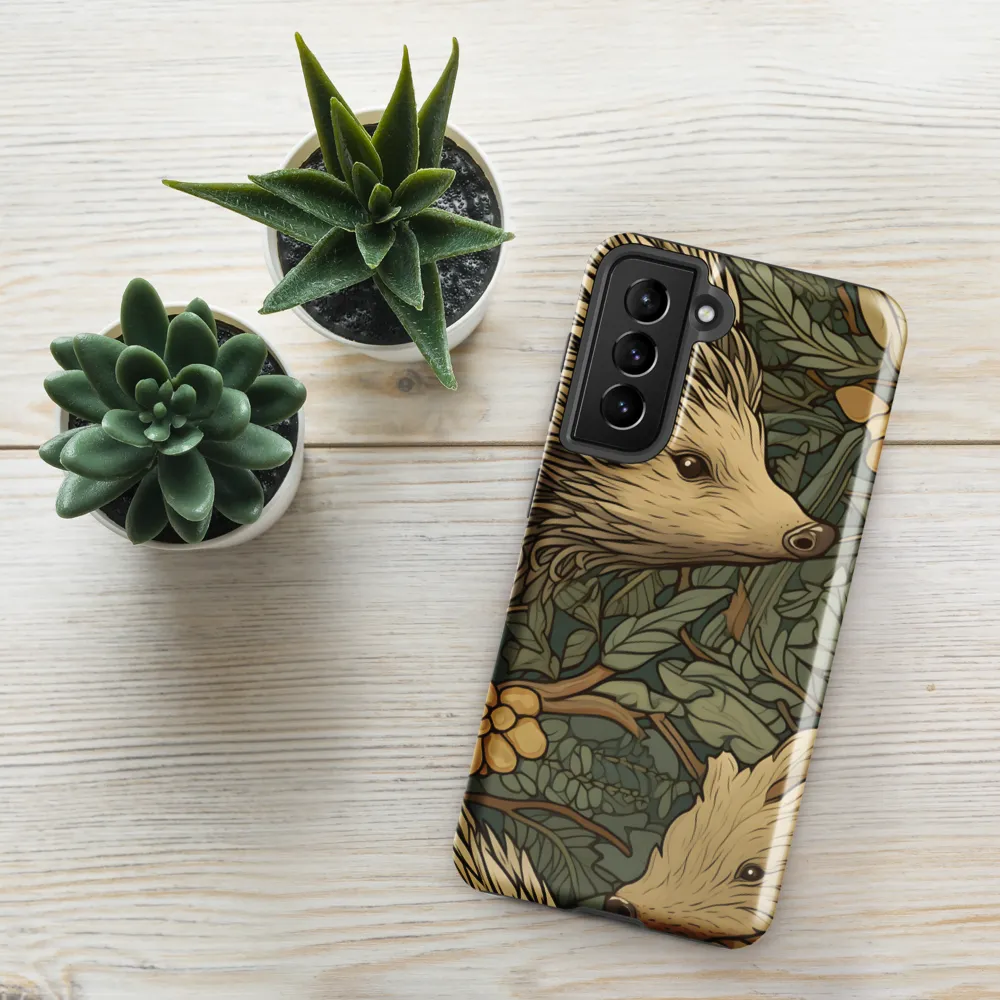 Whimsical Hedgehog Garden | Phone Case |  S21 | Tough Case | Glossy