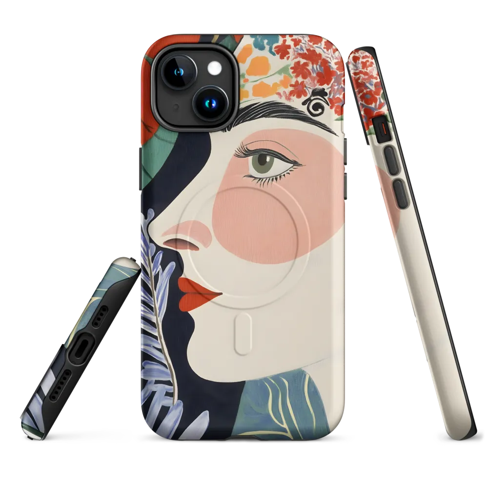 Floral Serenade: A Modern Portrait