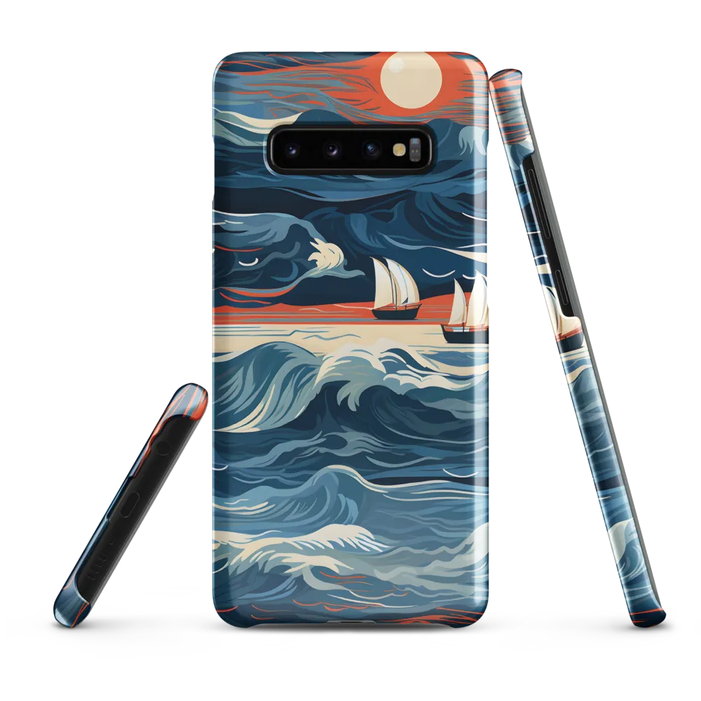 Ocean Whispers: A Voyage at Dusk | Phone Case |  S10 Plus | Snap Case | Glossy