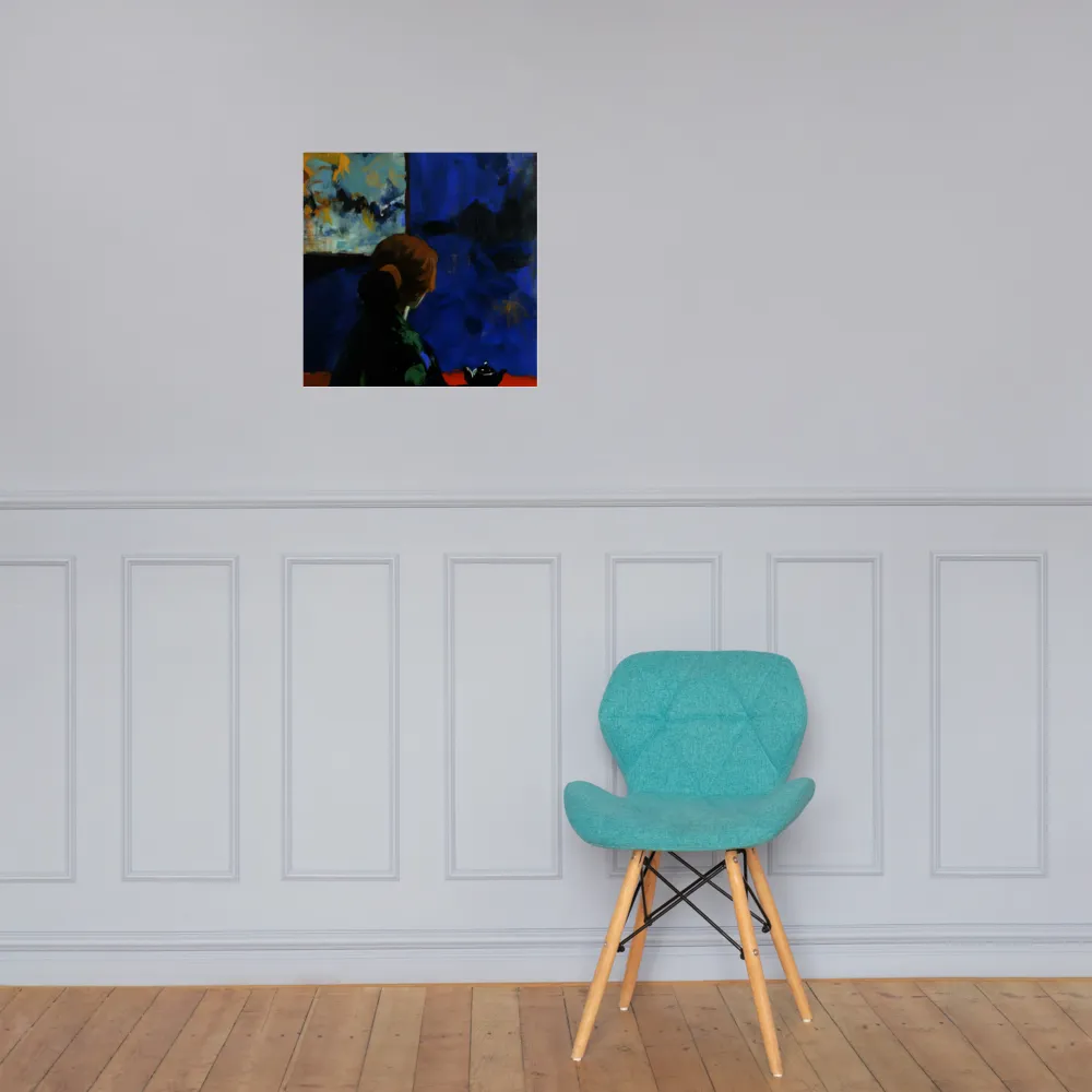 Contemplation Under the Night Sky | Poster | 18″×18″