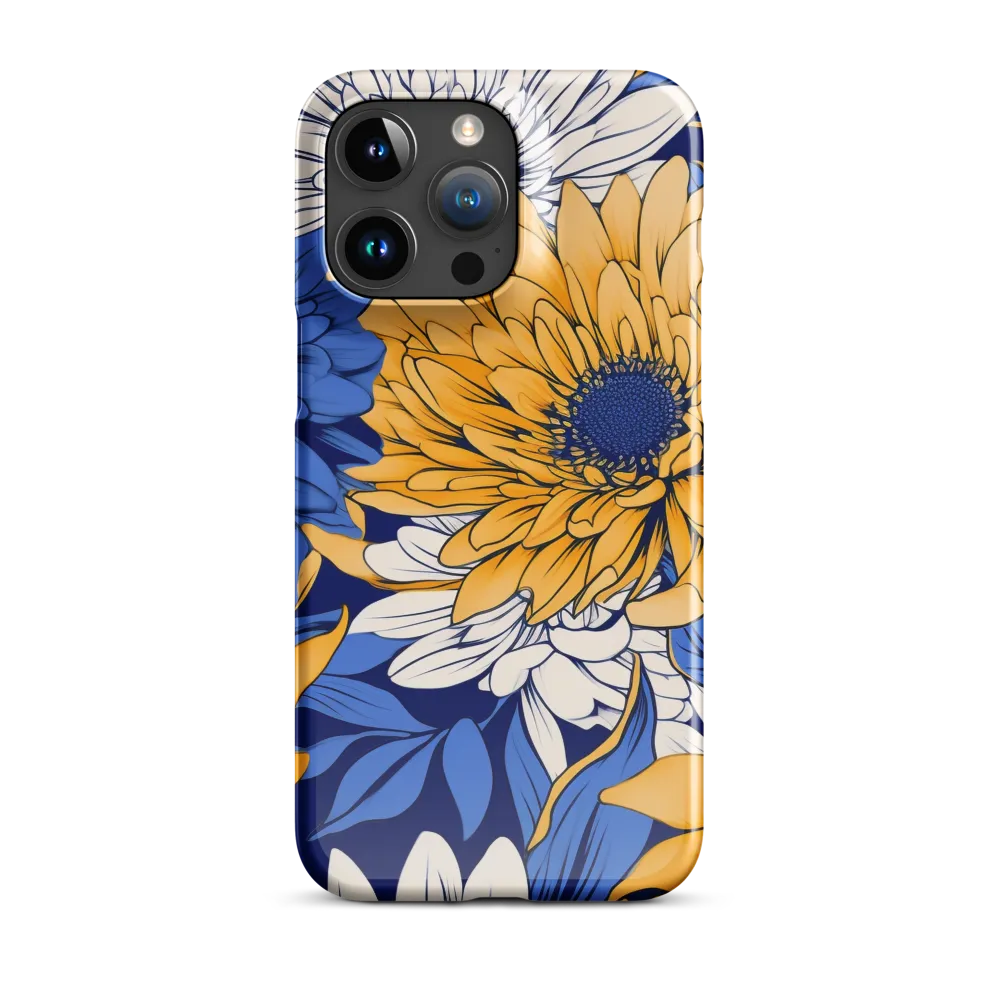 Floral Harmony in Blue and Yellow