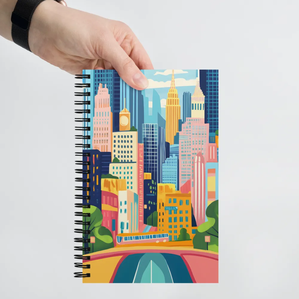 Energetic Cityscape | Spiral Notebook