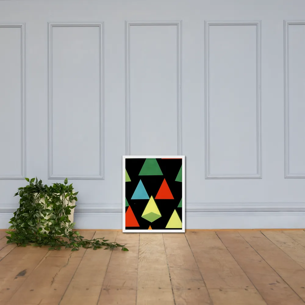 Geometric Harmony in Color | Poster with White Frame | 16″×20″