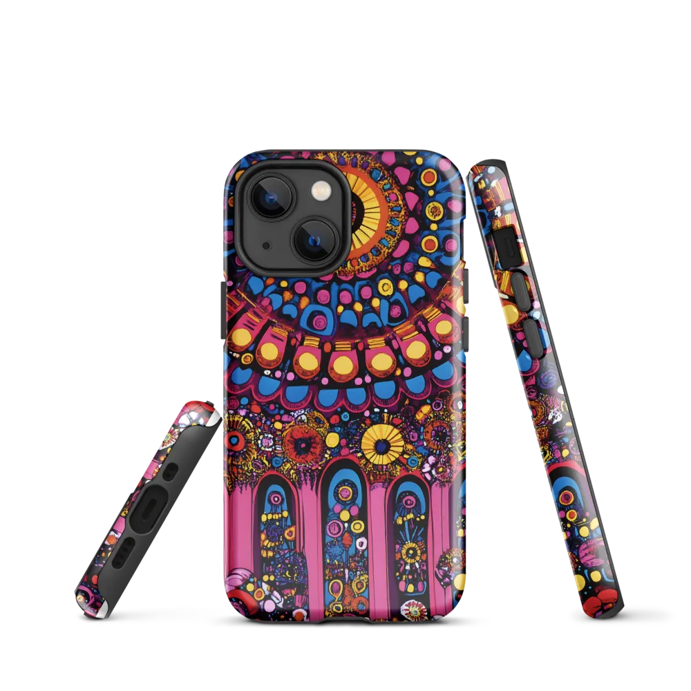 Whimsical Mandala Symphony | Phone Case |  13 mini | Tough Case | Glossy