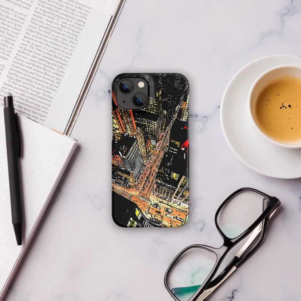 Urban Nightscape: A Bird's-eye View | Phone Case |  14 | Snap Case | Matte