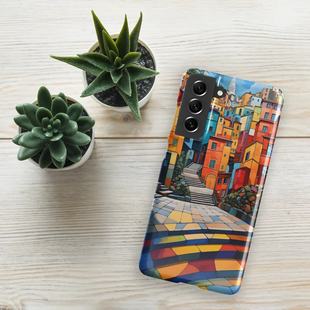 Vibrant Village: A Cubist Journey