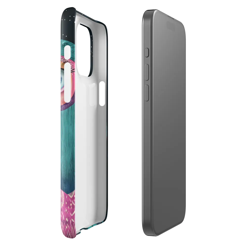 Whimsical Vulture: A Dance of Colors | Phone Case |  15 Pro Max | Snap Case | Glossy
