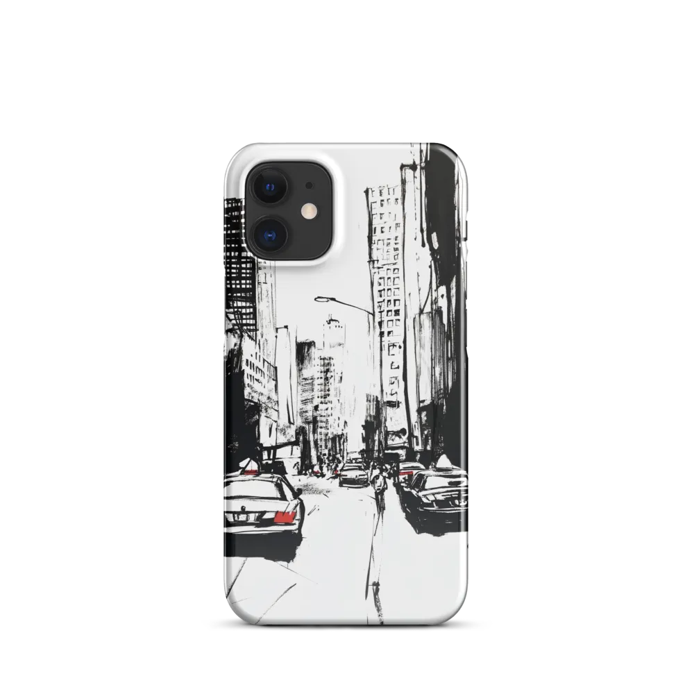 Urban Pulse: A Monochromatic Journey | Phone Case |  12 Mini | Snap Case | Glossy