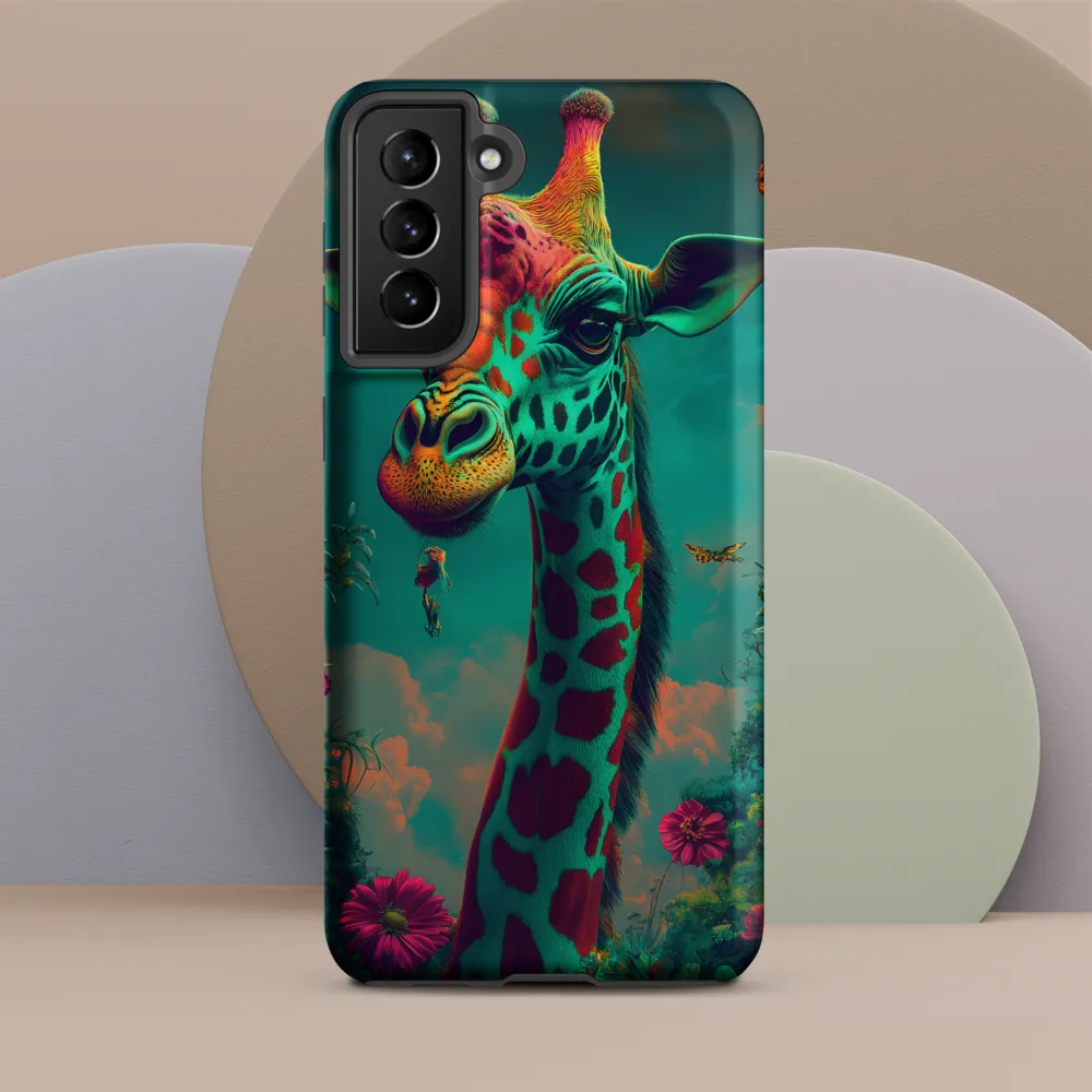 Whimsical Giraffe Among Blossoms | Phone Case |  S21 Plus | Tough Case | Matte