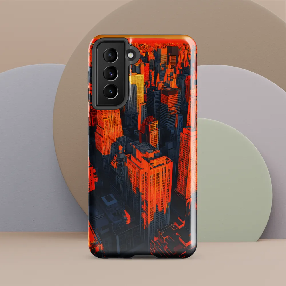 Urban Dawn: A Digital Ode to Skyscrapers | Phone Case |  S21 | Tough Case | Glossy