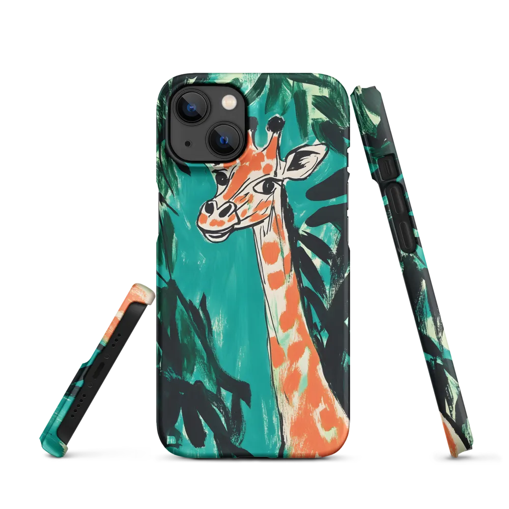 Curious Giraffe in Lush Greenery | Phone Case |  13 | Snap Case | Matte