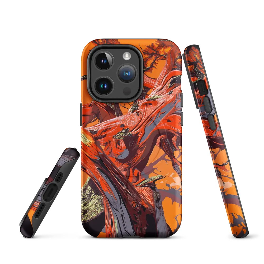 Life in Motion: An Abstract Tree | Phone Case |  14 Pro | MagSafe® Tough Case | Matte