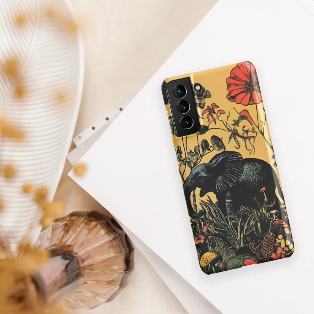 Floral Majesty: The Elephant's Sanctuary | Phone Case |  S21 Plus | Snap Case | Matte