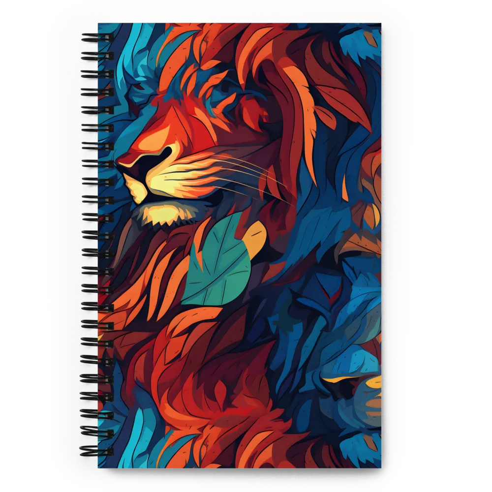 Harmony of Strength: The Lion and Nature | Spiral Notebook