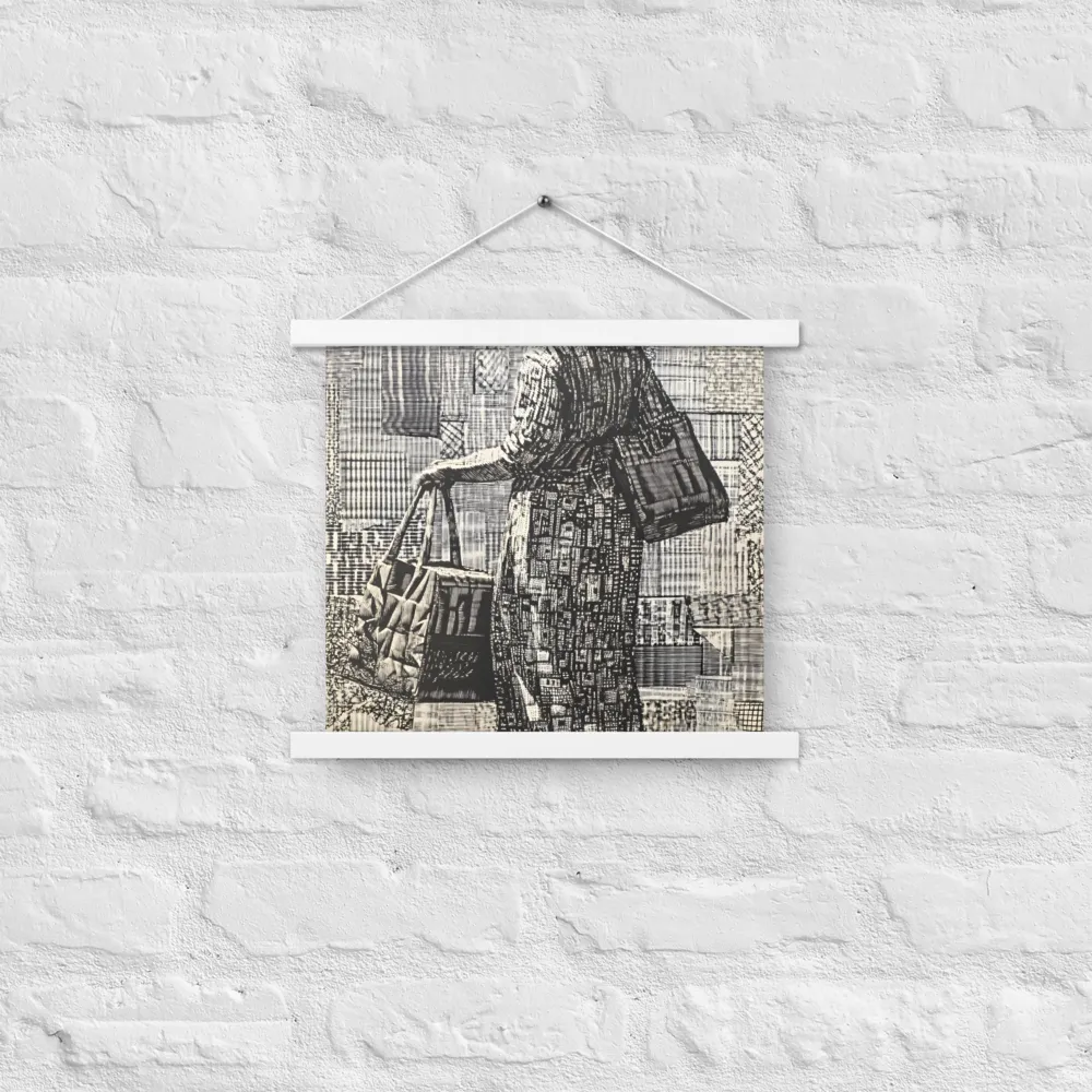 Urban Reflections: A Shopping Narrative | Poster With White Wood Hanger | 14″×14″