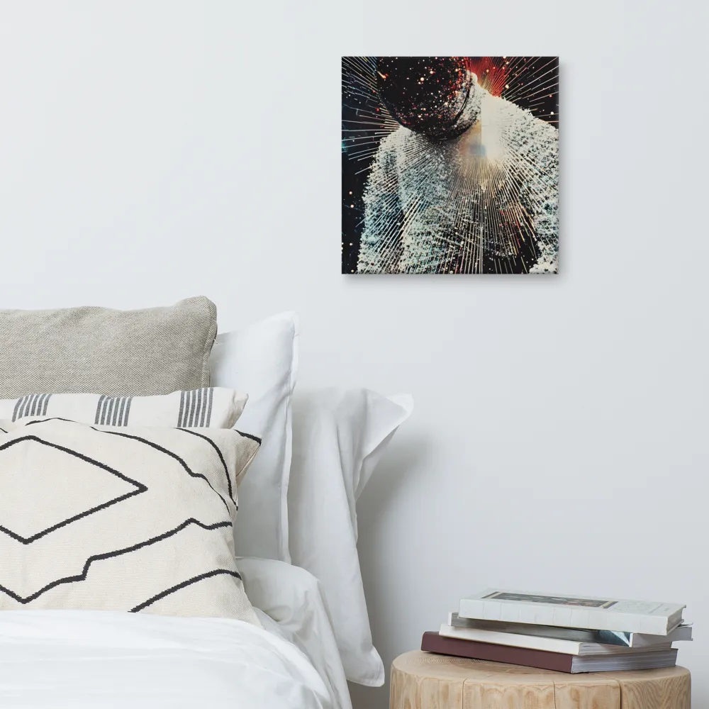 Ethereal Astronaut: A Journey Through the Cosmos | Canvas | 16″×16″