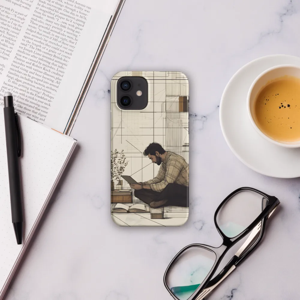 Quiet Reflections in Line | Phone Case |  12 | Snap Case | Matte