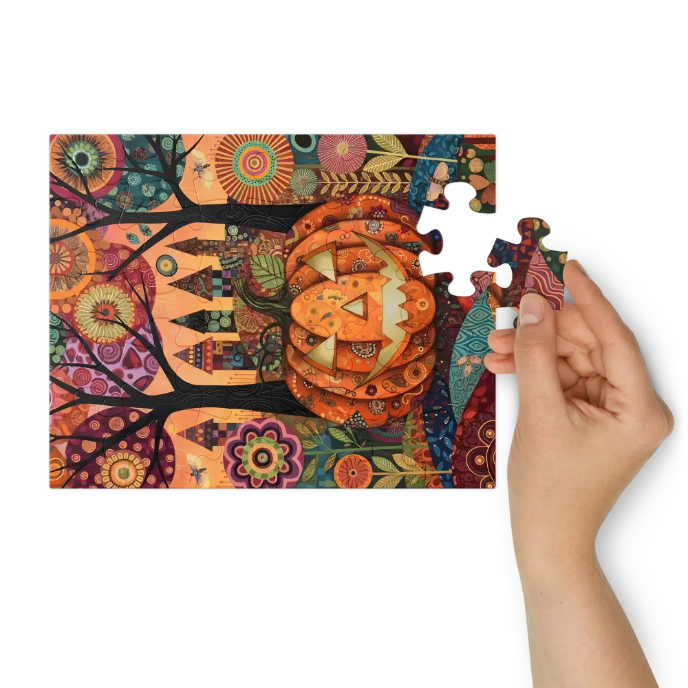 Patchwork Pumpkin 
 Jigsaw Puzzle in Tin Box
