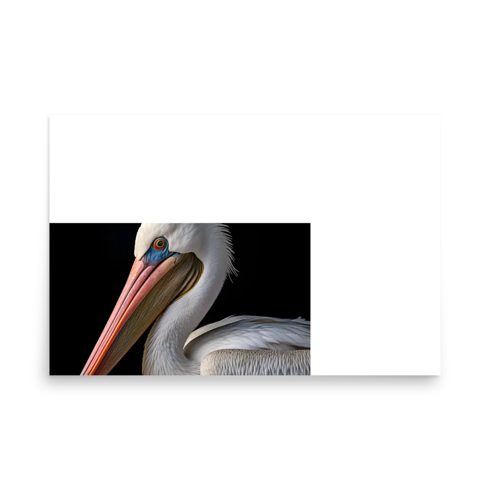 Elegance in White: The Pelican | Poster | 24″×36″