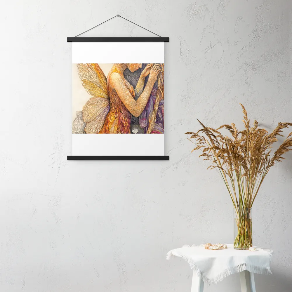 Whispers of the Frosted Meadow | Poster With Black Wood Hanger | 18″×24″