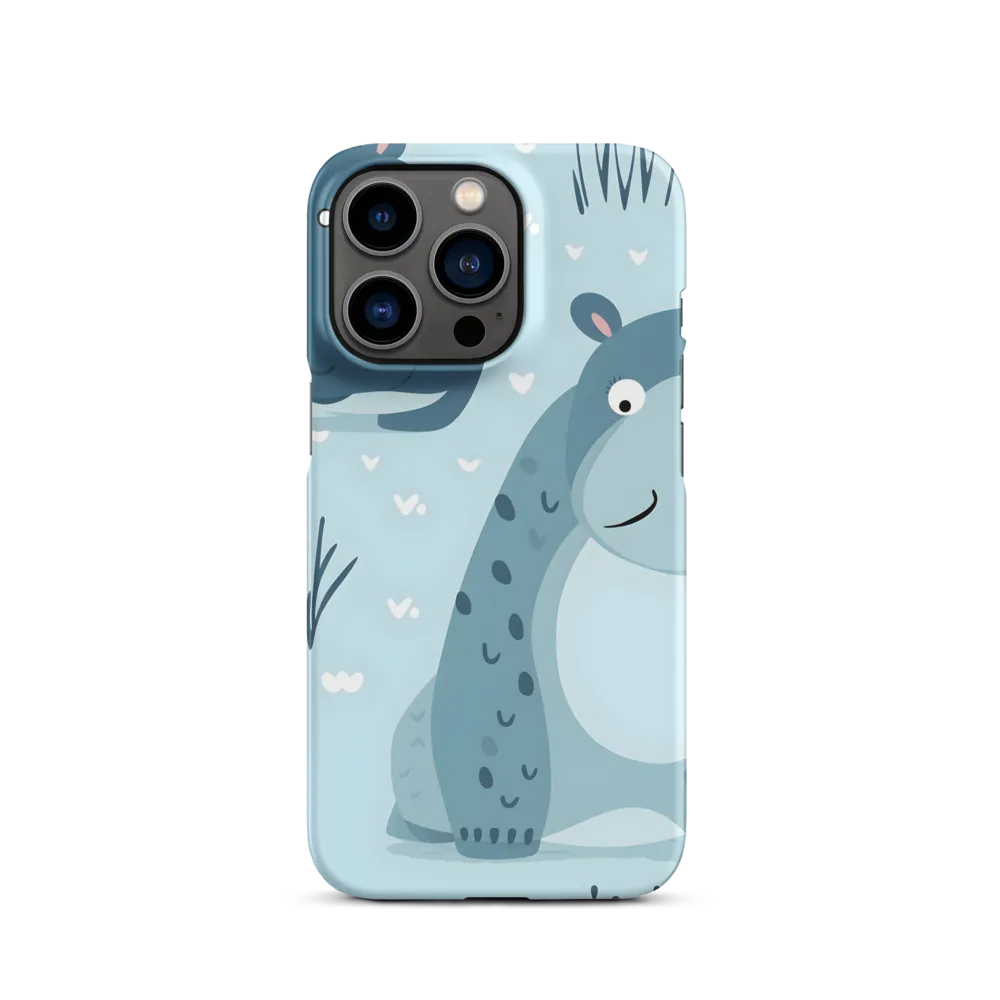 Whimsical Hippo Delight | Phone Case |  13 Pro | Snap Case | Matte
