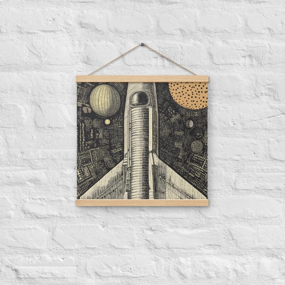 Voyage to the Unknown | Poster With Oak Wood Hanger | 16″×16″