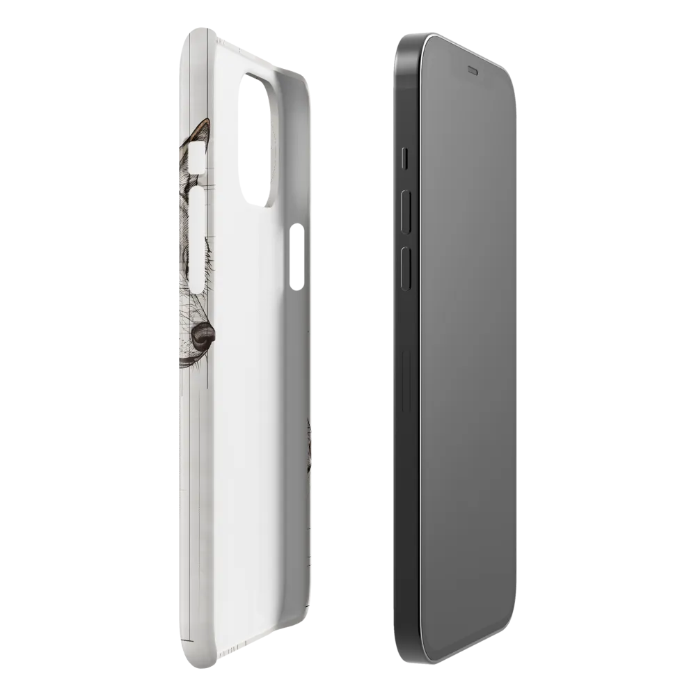 Geometric Harmony: The Essence of Wolves | Phone Case |  12 Pro Max | Snap Case | Glossy