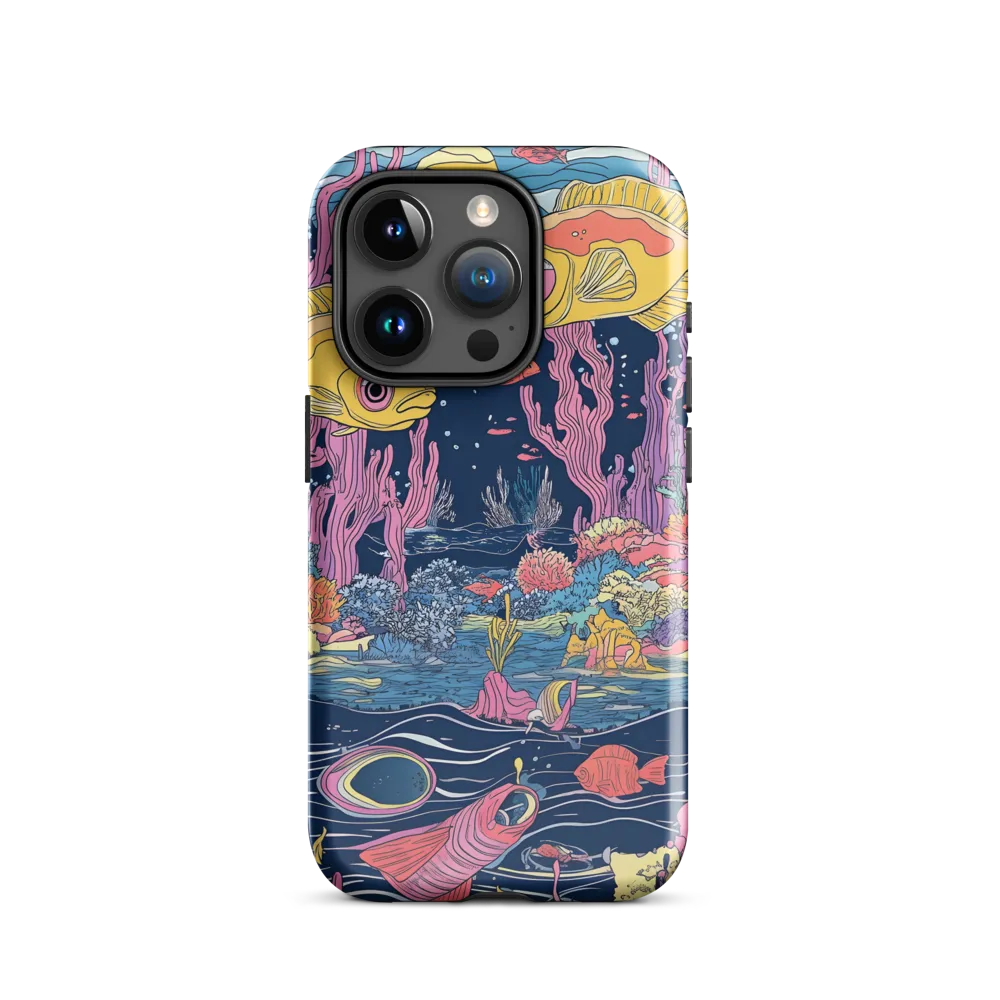 Underwater Dreamscape: A Playful Encounter | Phone Case |  15 Pro | Tough Case | Glossy