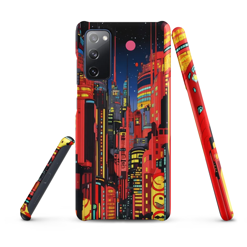 Neon Dreams: A Cyberpunk Cityscape | Phone Case |  S20 FE | Snap Case | Matte