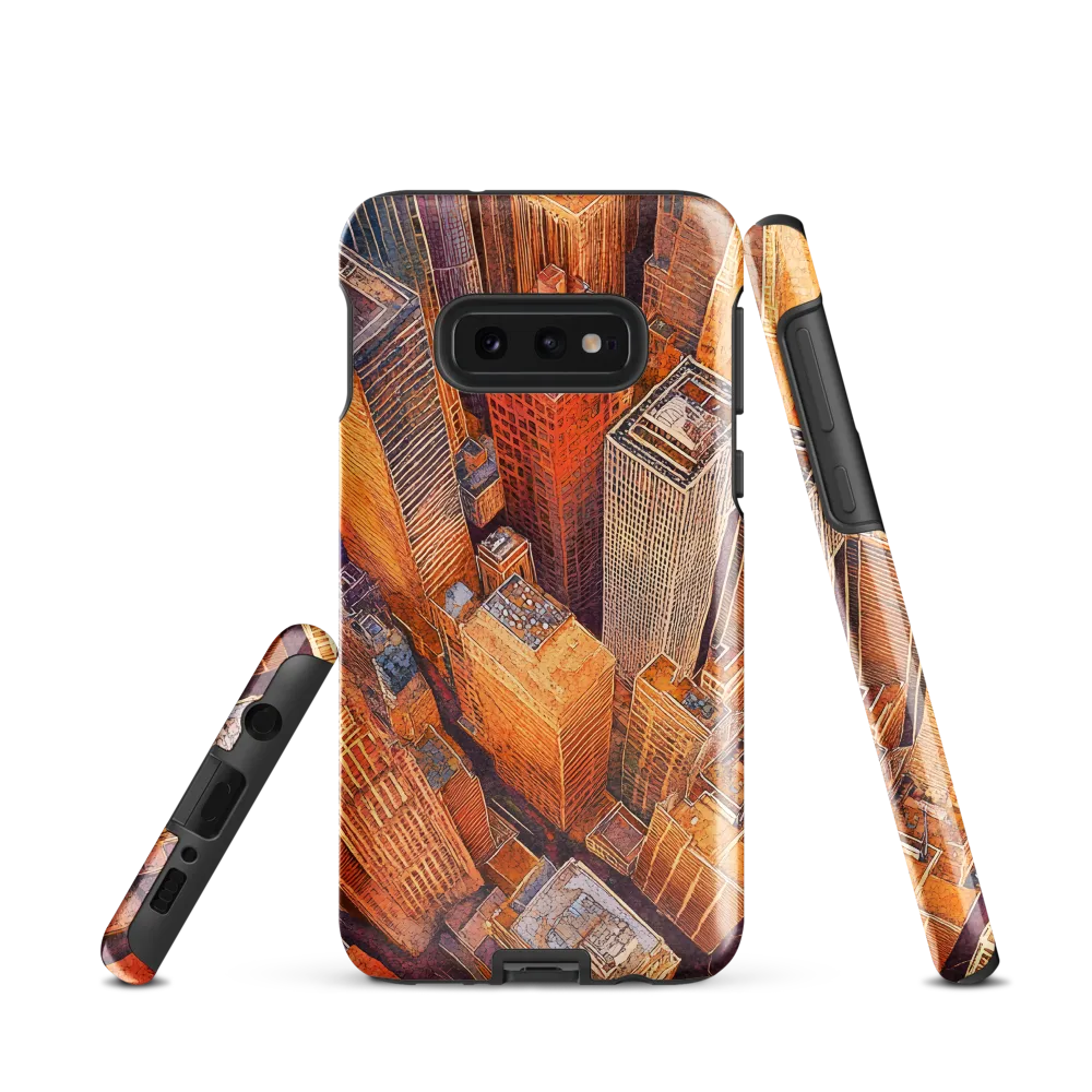 Urban Symphony in Orange and Purple | Phone Case |  S10e | Tough Case | Glossy
