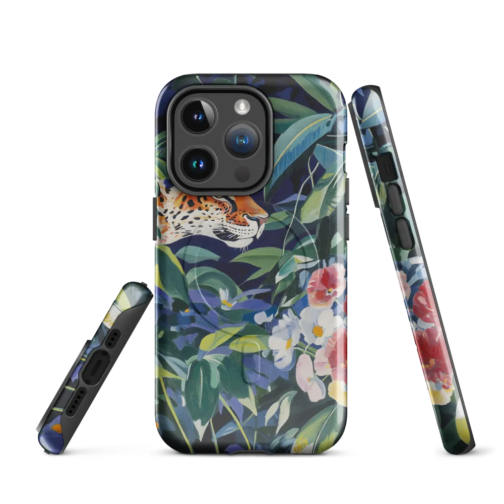 Hidden Majesty: The Jaguar Amongst Tropical Splendor | Phone Case |  14 Pro | MagSafe® Tough Case | Glossy