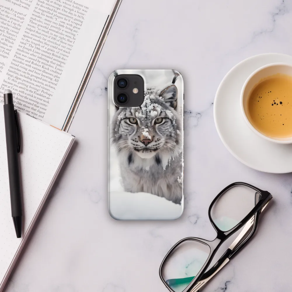 Whispers of Winter: The Lynx in Snow | Phone Case |  12 | Snap Case | Glossy