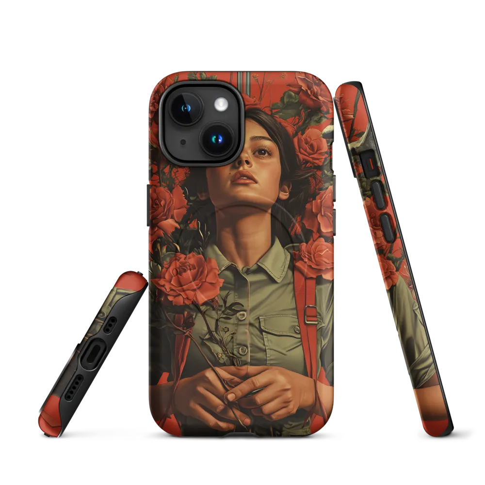 Harmony and Strength: A Portrait Among Roses