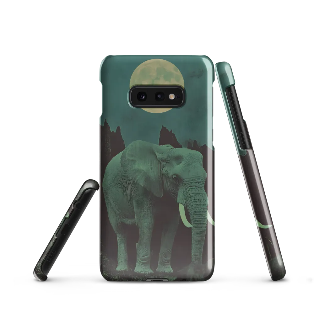 Ethereal Presence: Elephant Under a Full Moon