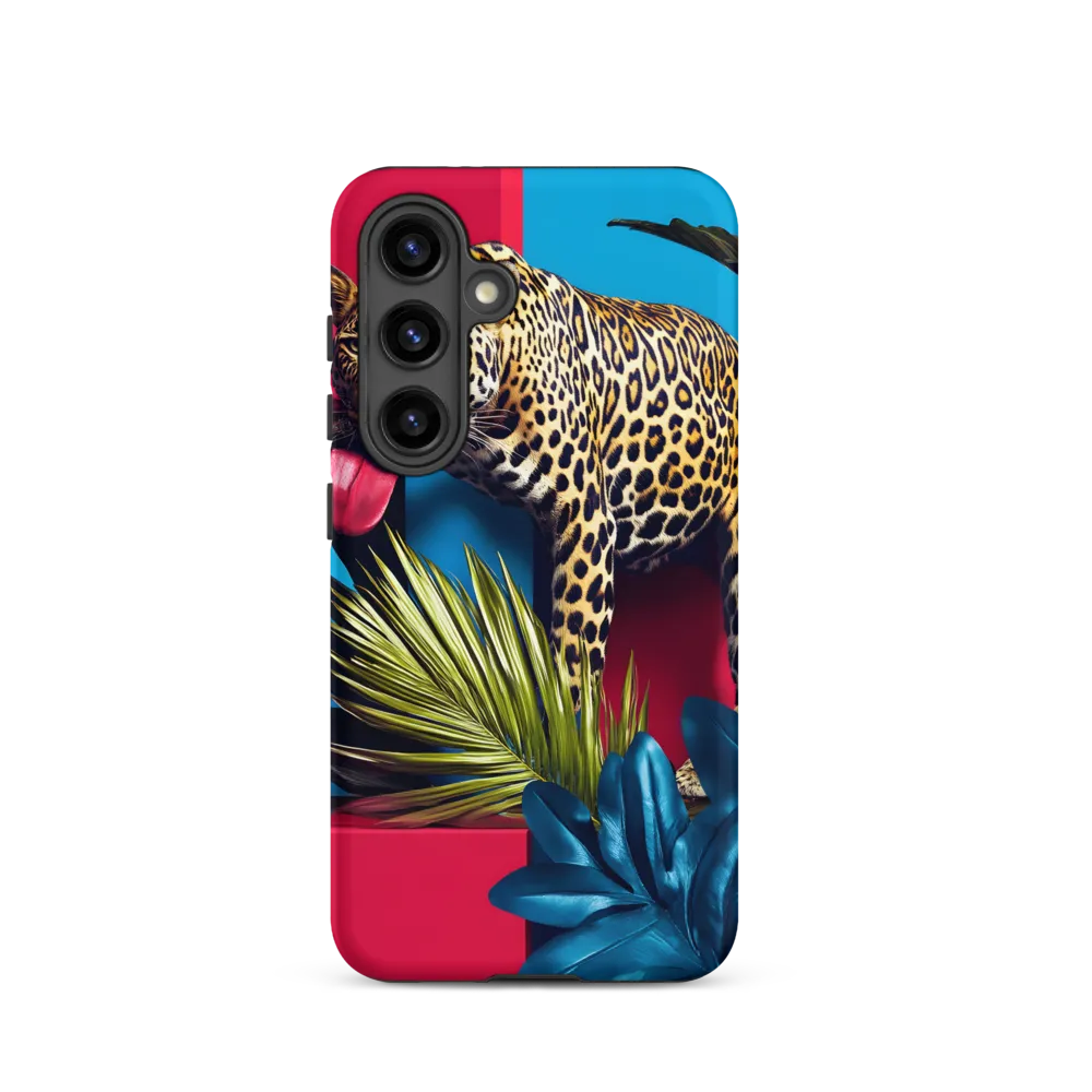 Playful Leopard in Vibrant Paradise