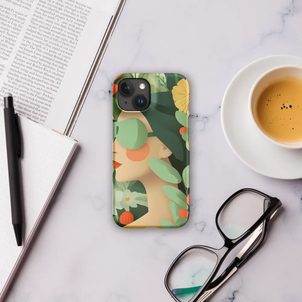 Nature's Serenity: A Modern Portrait | Phone Case |  15 | Snap Case | Matte