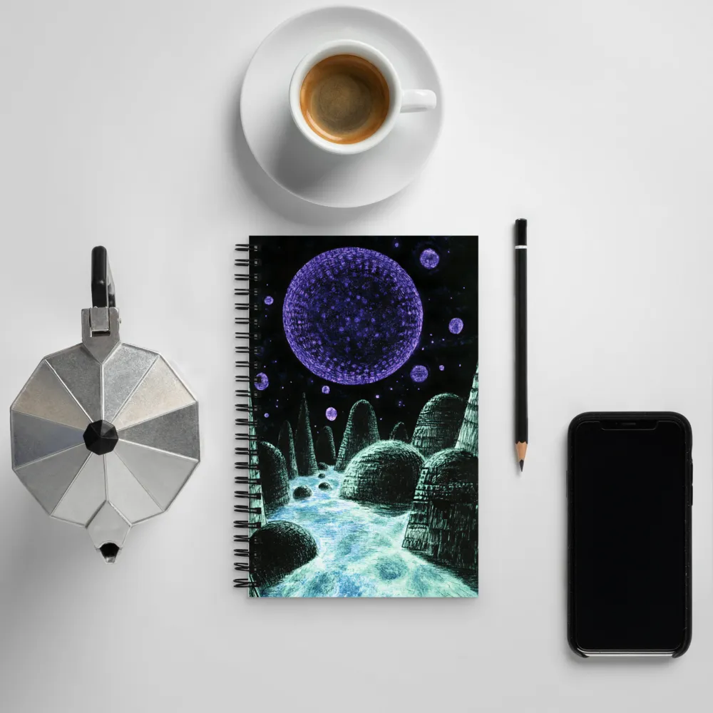 Mysterious Cosmic Landscape | Spiral Notebook