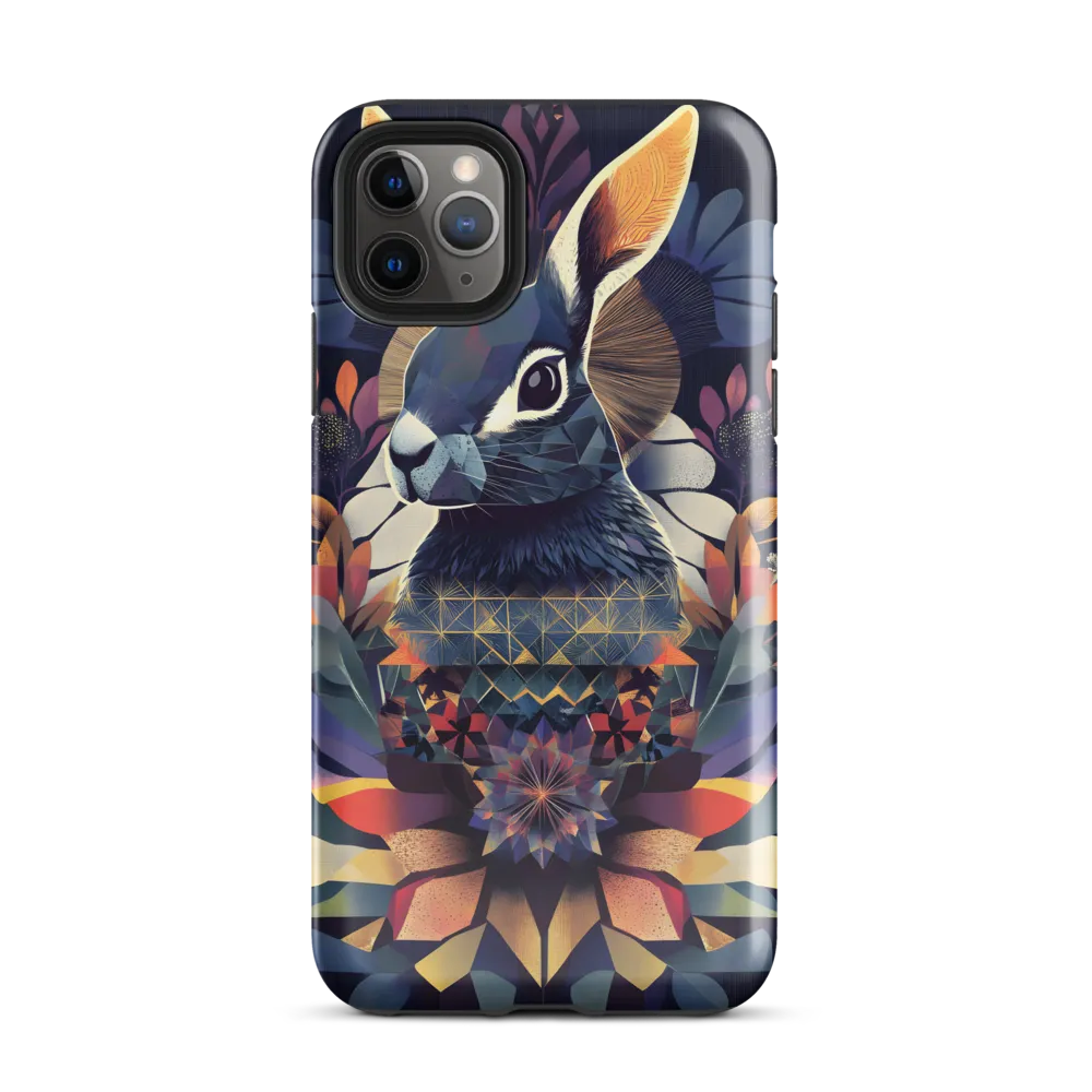 Ethereal Bunny: A Geometric Wonderland | Phone Case |  11 Pro Max | Tough Case | Glossy