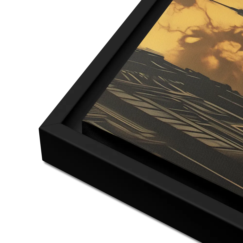 The Twilight Streets | Canvas with Black Frame | 12″×16″