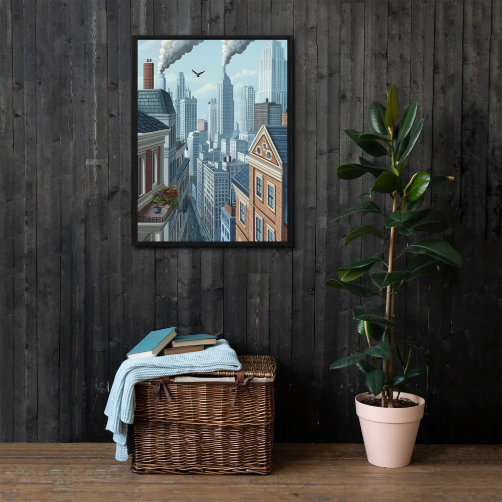Urban Symphony | Canvas with Black Frame | 24″×32″