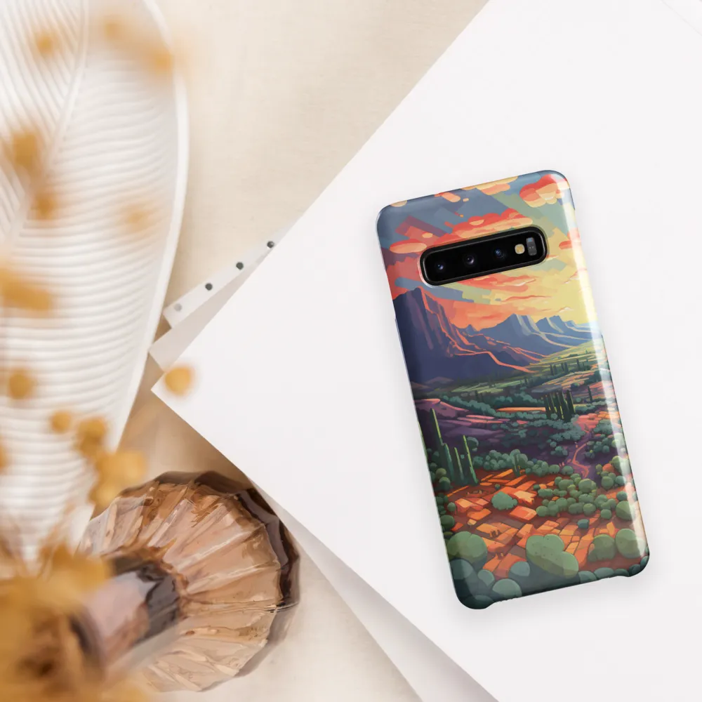 Desert Serenity at Dusk | Phone Case |  S10 | Snap Case | Glossy