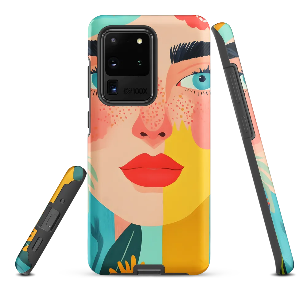 Floral Serenity: A Modern Portrait