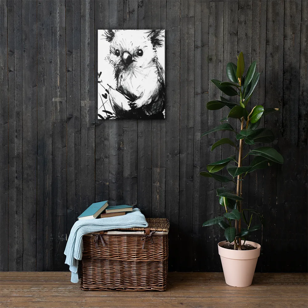 Whimsical Koala in Ink | Canvas | 18″×24″