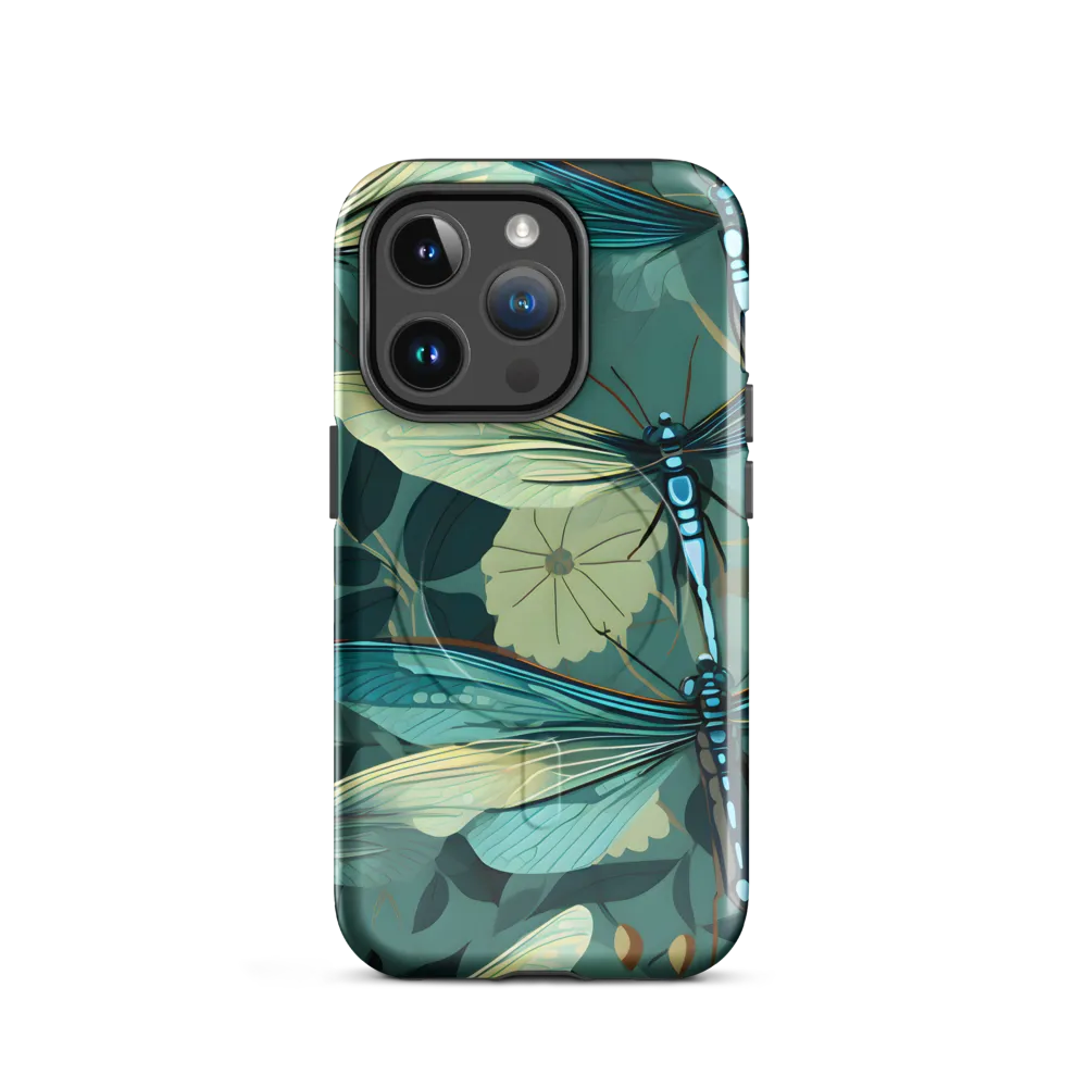 Whispers of Nature: Dragonflies in Harmony | Phone Case |  14 Pro | MagSafe® Tough Case | Glossy