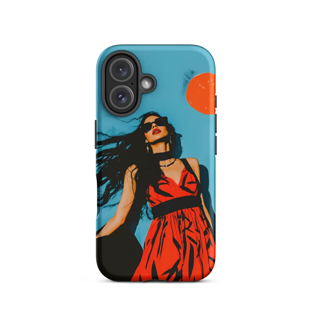 Sunset in Fashion: A Modern Portrait | Phone Case