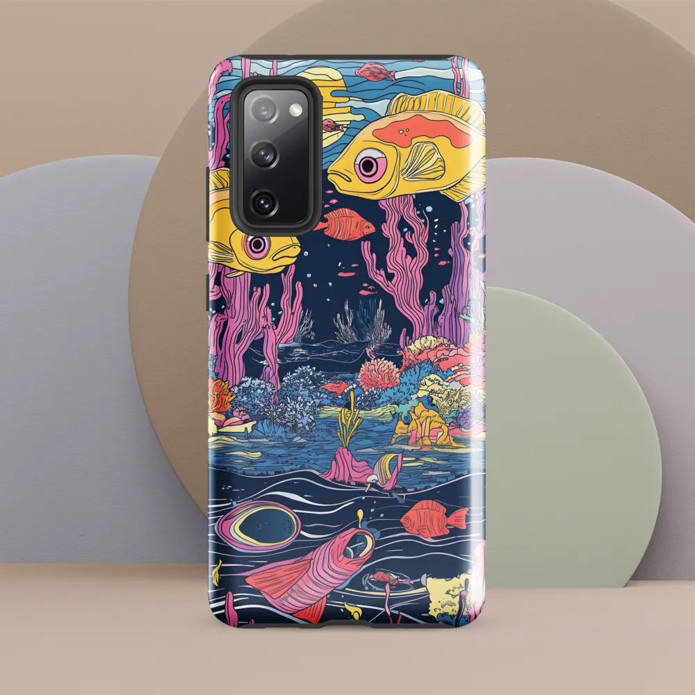 Underwater Dreamscape: A Playful Encounter | Phone Case |  S20 FE | Tough Case | Glossy