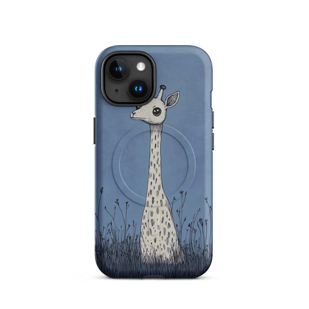 Whimsical Giraffe in Blue