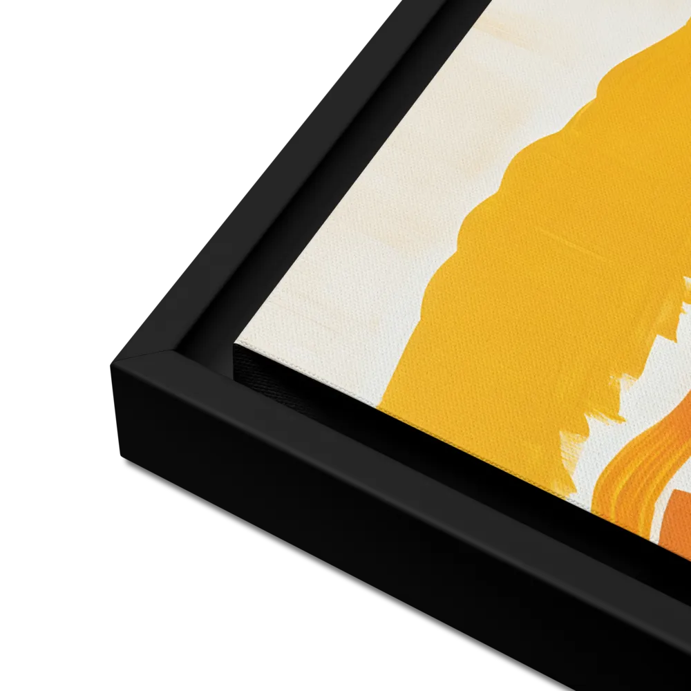Summer Vibes: Café Conversations | Canvas with Black Frame | 16″×16″