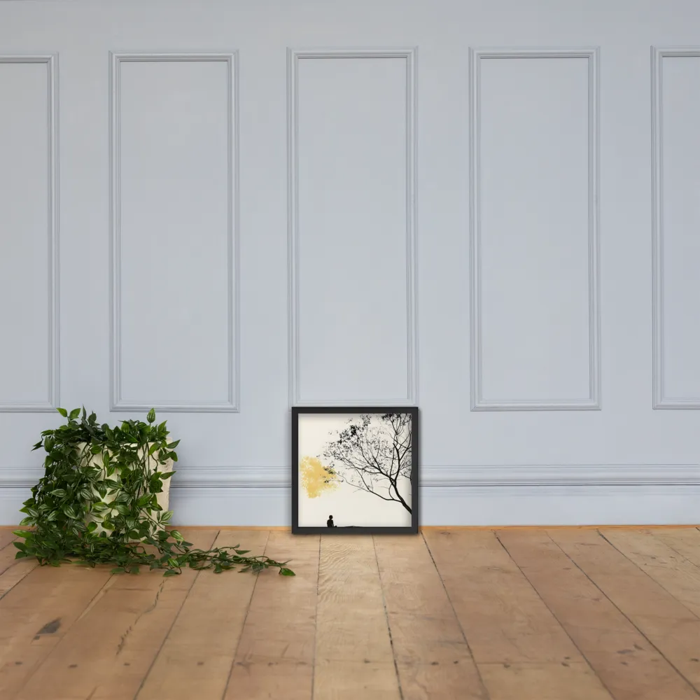 Whispers of Solitude | Poster with Black Frame | 14″×14″